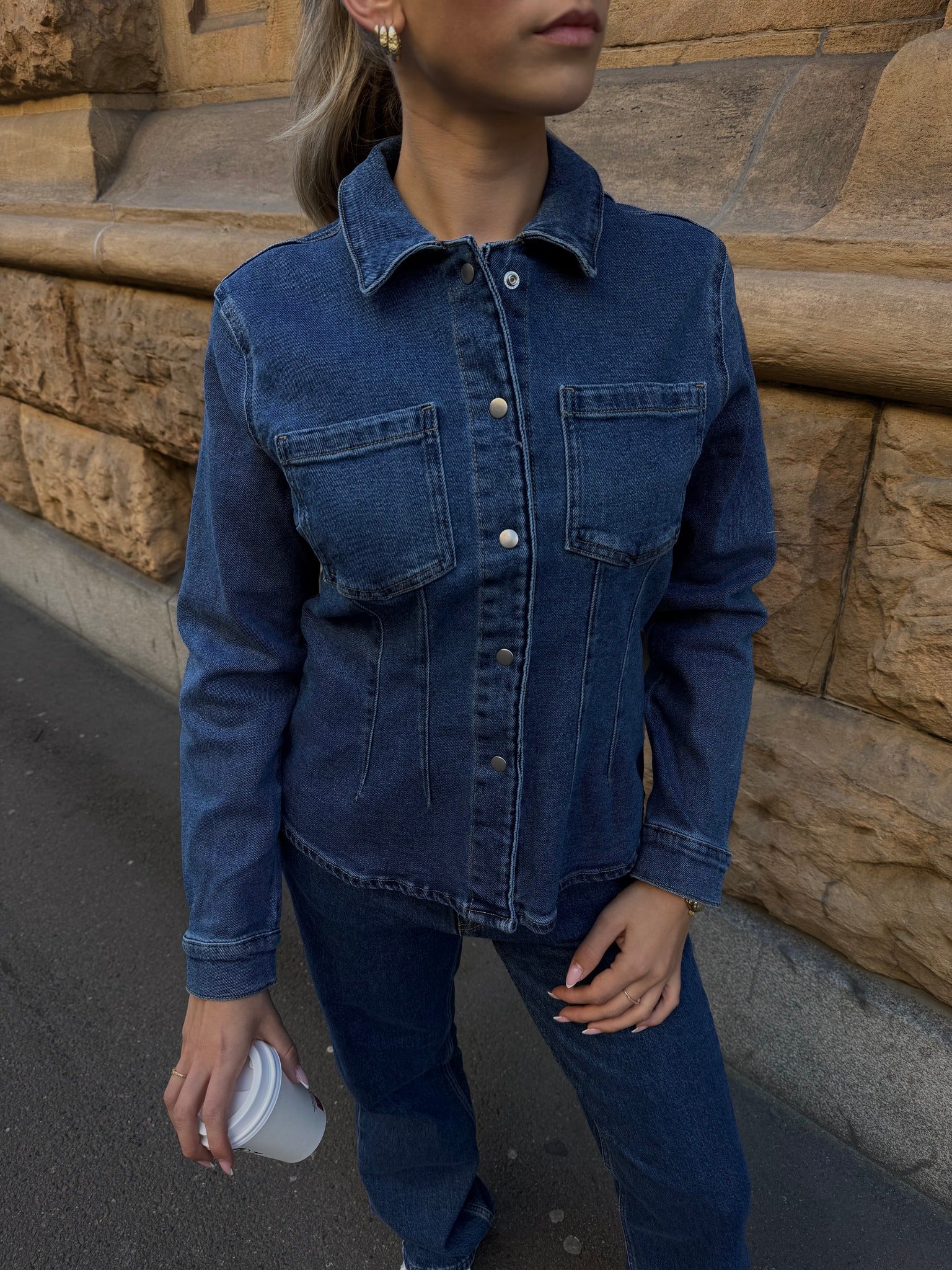 VISOL Denim Shirt - Medium Blue Denim